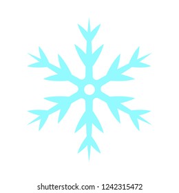Snowflake - vector icon. Christmas symbol. Winter snowflake isolated on white background.