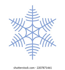 Icono vector copo de nieve. Navidad e invierno. Ilustración plana simple sobre fondo blanco.