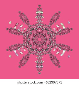 Snowflake vector icon colorful background color. Xmas frost snow flake isolated silhouette symbol. Winter christmas snow flat crystal element. Weather illustration ice collection. Vector illustration.