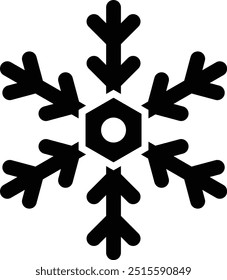 Snowflake Vector Icon Design Illustration