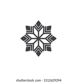 Snowflake vector icon. filled flat sign for mobile concept and web design. Snow flake glyph icon. Symbol, logo illustration. Vector graphics