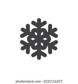 Snowflake vector icon. filled flat sign for mobile concept and web design. Christmas Snowflake glyph icon. Winter symbol, logo illustration. Vector graphics