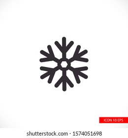 Snowflake Vector Icon. Flat Logo Of Snowflake Isolated On White Background Vector Icon. New Year And Winter Symbol Vector Icon. Vector