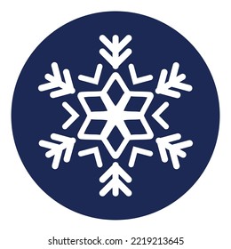Snowflake. Vector icon with geometrical snowflake. Winter and New Year themes
