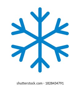 Schneeflocken, Vektorsymbol. Eiskristall-Symbol Wetterschneefall-Schild. Frost und Kälte Logo. Dekoratives Weihnachtsmuster. Silhouette einzeln auf weißem Hintergrund.