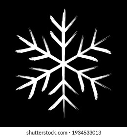 Snowflake vector icon. Ice and snow crystal flake symbol. Forecast and weather snowfall sign. Frost and cold logo.
