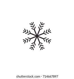 Snowflake vector icon. Icons isolated on a white background. Element for your design