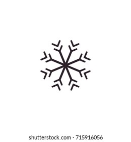 Snowflake vector icon. Icons isolated on a white background. Element for your design