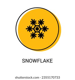 Snowflake vector. Snowflake icon illustration on white background. Stock vector.
