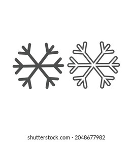 Snowflake vector icon illustration sign