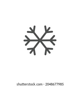 Símbolo de ilustración de icono de vector de copo de nieve