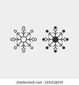 Snowflake vector icon illustration sign