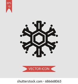 Snowflake vector icon, illustration symbol