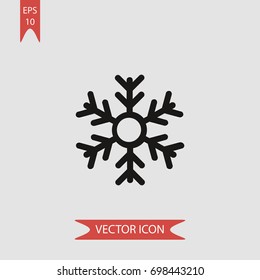 Snowflake vector icon, illustration symbol