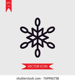 Snowflake vector icon, illustration symbol