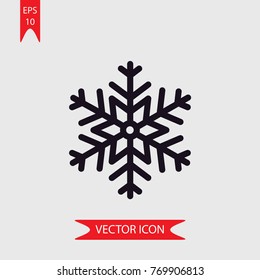 Snowflake vector icon, illustration symbol