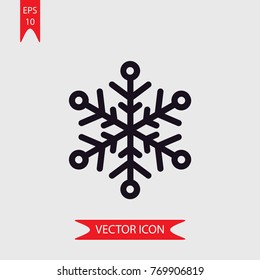 Snowflake vector icon, illustration symbol