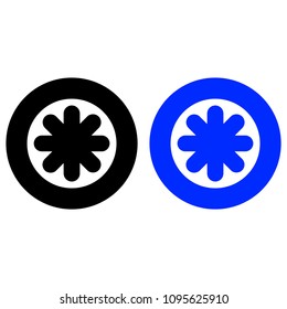 Snowflake vector icon, isolated on white background