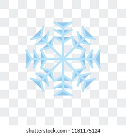 Snowflake vector icon isolated on transparent background, Snowflake logo concept