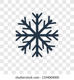 Icono vector Snowflake aislado en fondo transparente, concepto del logo de transparencia Snowflake