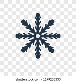 Icono vector Snowflake aislado en fondo transparente, concepto del logo de transparencia Snowflake