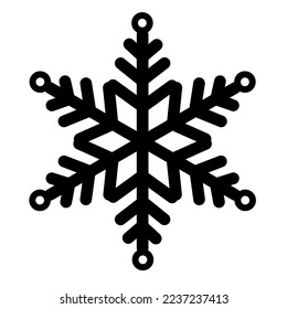 Schneeflocken, Vektorsymbol einzeln auf weißem Hintergrund, Vektorgrafik, Wintersaison