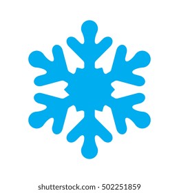 Snowflake vector icon isolated on white background. Snow element for winter design and decoration