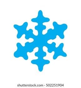 Snowflake vector icon isolated on white background. Snow element for winter design and decoration