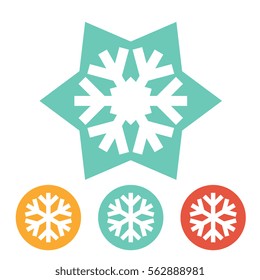 Snowflake Vector Icon Isolated. Snow Element for Winter Design and Decoration