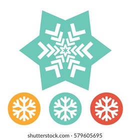 Snowflake Vector Icon Isolated. Snow Element for Winter Design and Decoration