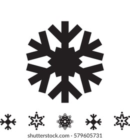 Snowflake Vector Icon Isolated. Snow Element for Winter Design and Decoration