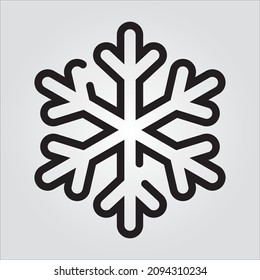 Snowflake Vector Icon in Line Style