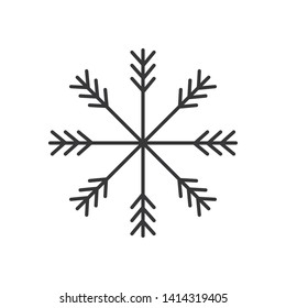 Snowflake vector icon in modern design style for web site and mobile app