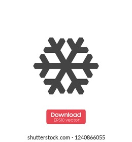 Snowflake vector icon on grey background. Snowflake vector icon on grey background.