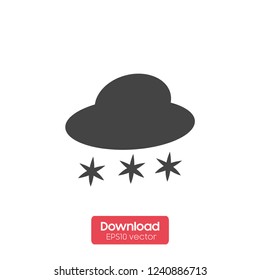 Snowflake vector icon on grey background.