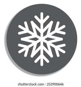 Snowflake - Vector icon on a grey background