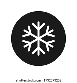 Snowflake Vektorsymbol auf weißem Hintergrund. 