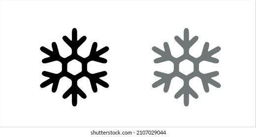 Snowflake vector icon on a white background, EPS 10 format.