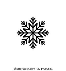 Schneeflocken, Vektorsymbol auf weißem Hintergrund.