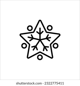 icono del vector copo de nieve sobre fondo blanco
