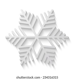 snowflake vector icon - paper illustration