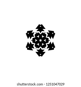 snowflake vector icon. snowflake sign on white background. snowflake icon for web and app