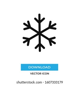 Snowflake vector icon, simple sign for web site and mobile app.