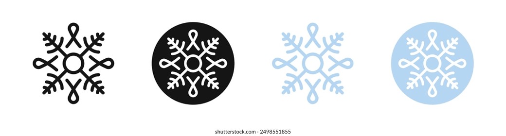 Snowflake vector icon. Snow icon. Frost, frozen, freeze. Winter snowflakes.