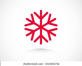 Snowflake vector icon. Snow illustration, Winter season, symbol ice, icon cold.