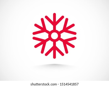 Snowflake vector icon. Snow illustration, Winter season, symbol ice, icon cold.