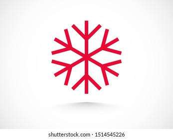 Snowflake vector icon. Snow illustration, Winter season, symbol ice, icon cold.