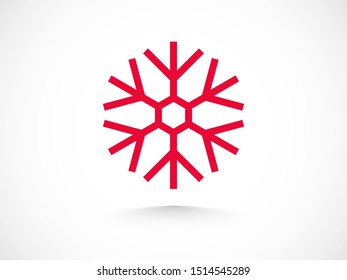 Snowflake vector icon. Snow illustration, Winter season, symbol ice, icon cold.