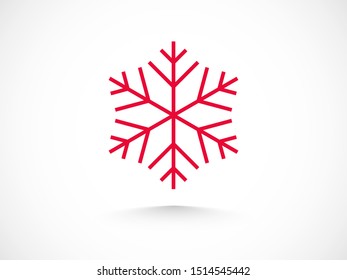 Snowflake vector icon. Snow illustration, Winter season, symbol ice, icon cold.