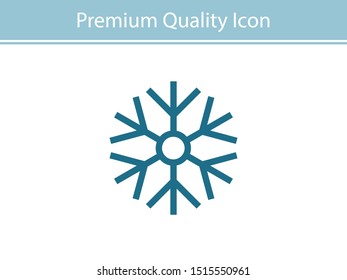 Snowflake vector icon. Snow illustration, Winter season, symbol ice, icon cold.